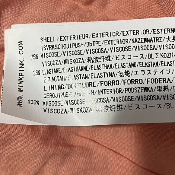 MINKPINK Vera Mini Dress Rose Szs Med/Large Ruffle Hem Spring Easter Wedding - Picture 12 of 12